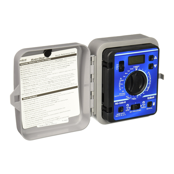 Irritrol Rain Dial-R Guide De L'utilisateur