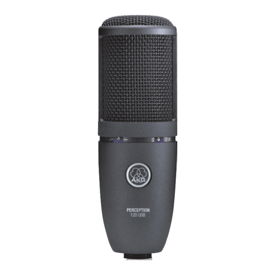 AKG Perception 120 USB Mode D'emploi