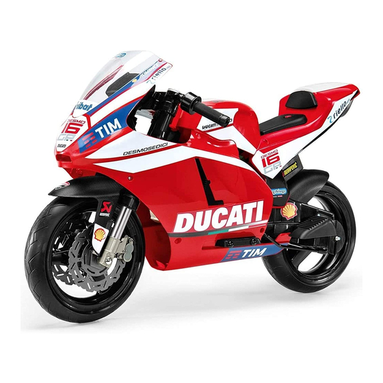 Peg-Perego DUCATI GP Utilisation Et Entretien