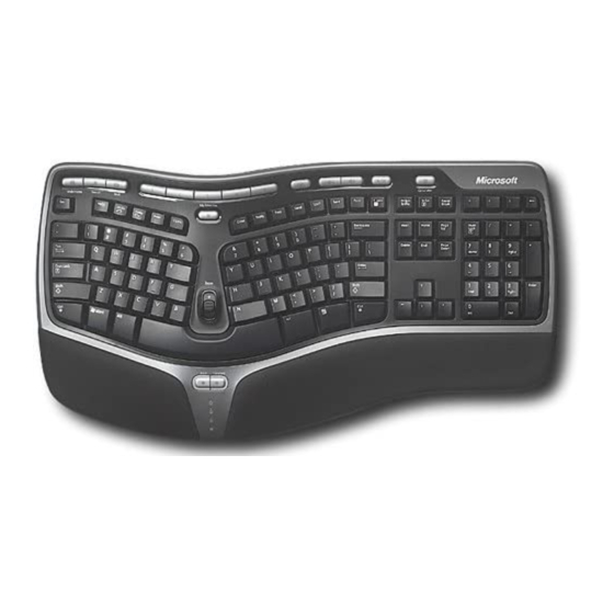 Microsoft Natural Ergonomic Keyboard 4000 Mode D'emploi