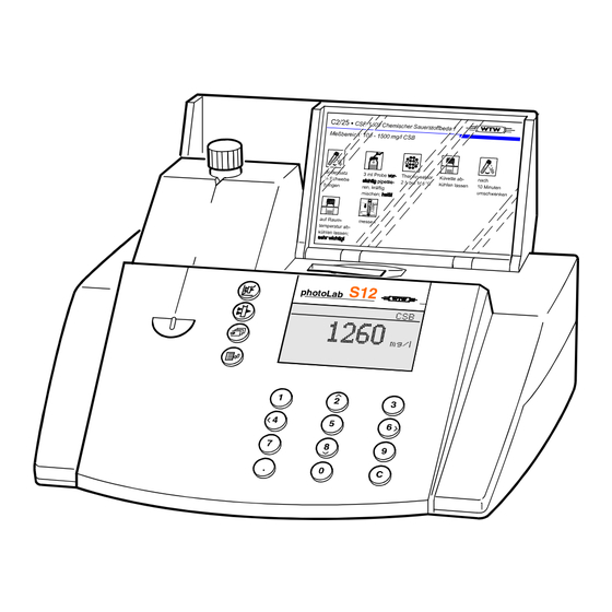 Fisher Bioblock Scientific WTW photoLab S12 Mode D'emploi