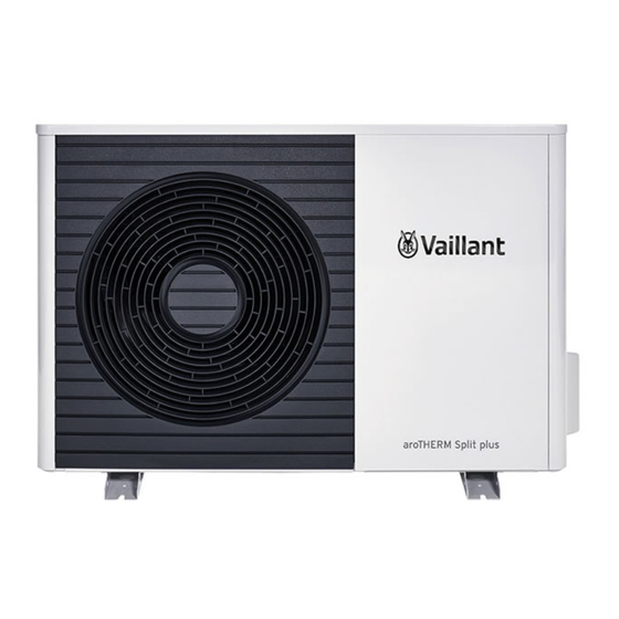 Vaillant aroTHERM Split plus VWL 5/8.2 AS Serie Notice D'installation Et De Maintenance