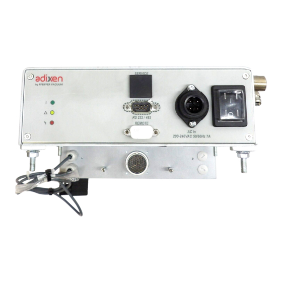 Pfeiffer Vacuum OBC V4 Manuel De L'utilisateur