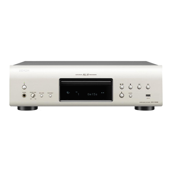 Denon DCD-720 Manuel De L'utilisateur