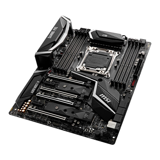 MSI X299 GAMING PRO CARBON Présentation Rapide