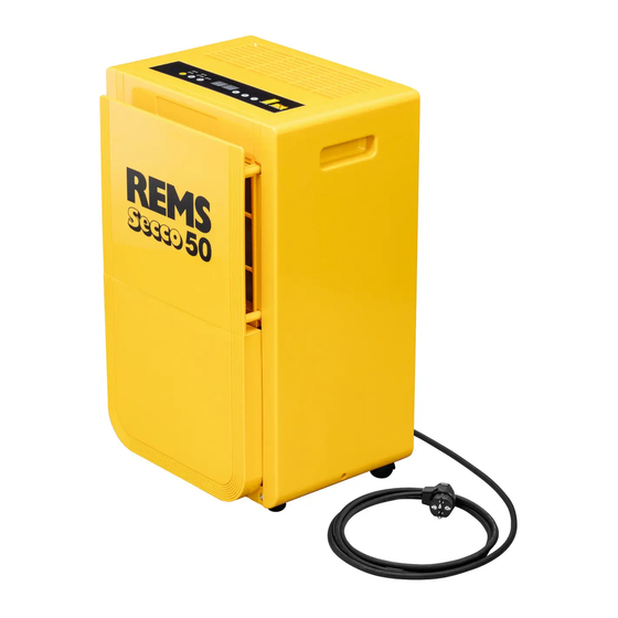 REMS Secco 50 Notice D'utilisation