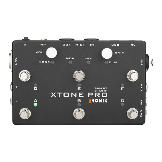 XSONIC XTONE Pro Manuel D'utilisation