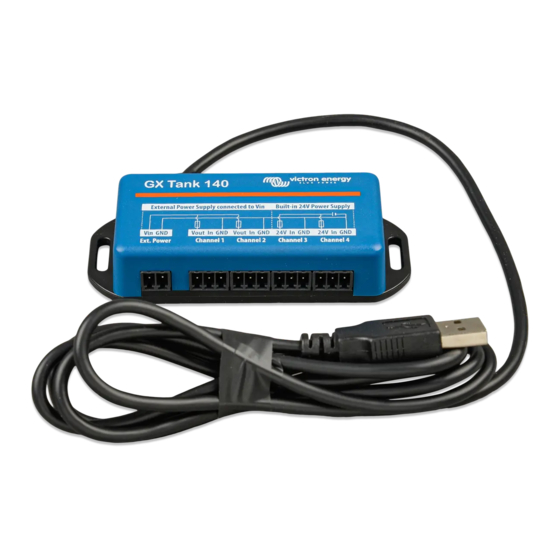 Victron energy GX Tank 140 Mode D'emploi