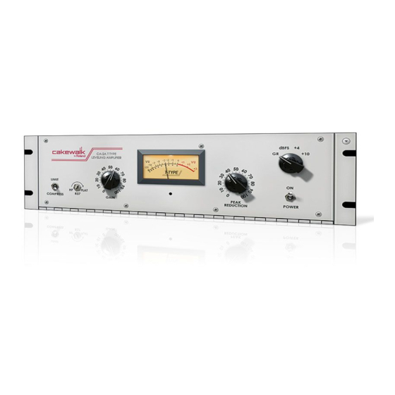 Roland CAKEWALK CA-2A T-Type Leveling Amplifier Guide D'utilisation