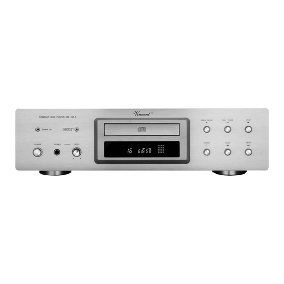 VINCENT CD-S1.1 Manuel D'utilisation