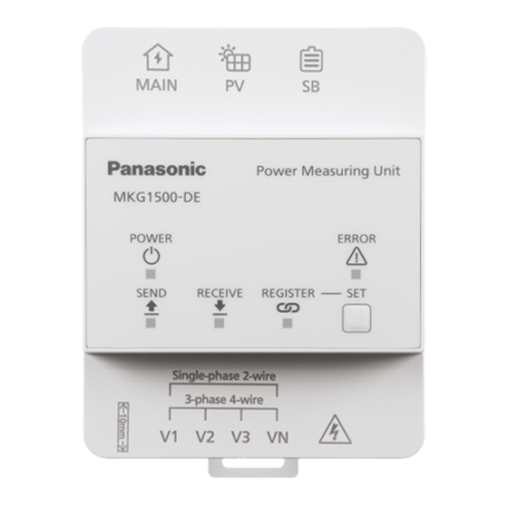 Panasonic MKG1500-DE Consignes D'installation