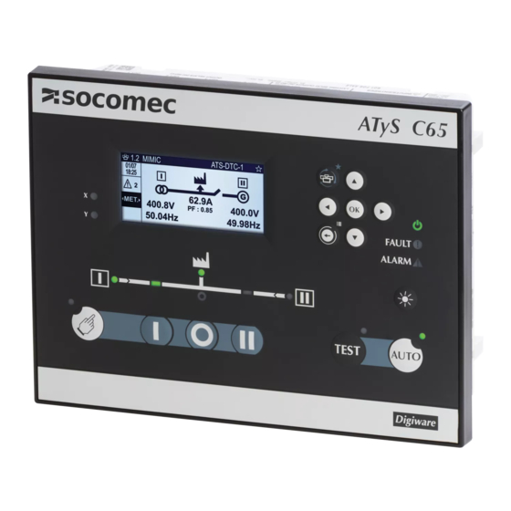 socomec ATyS C55 Démarrage Rapide