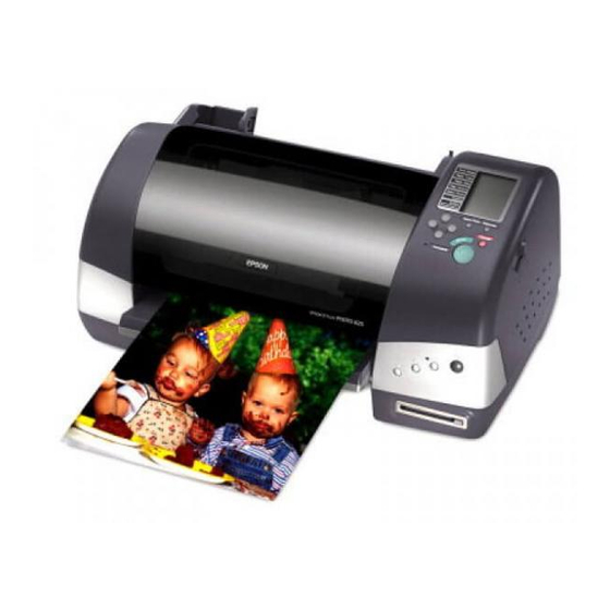 Epson Stylus Photo 825 Mode D'emploi