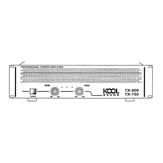 KOOL SOUND TX-600 Mode D'emploi