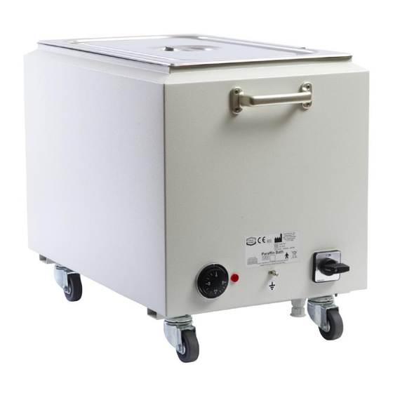 Enraf Nonius Mobile Paraffin Bath Manuel D'utilisation