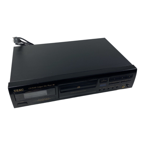 Teac CD-P1250 Manuel Du Propriétaire
