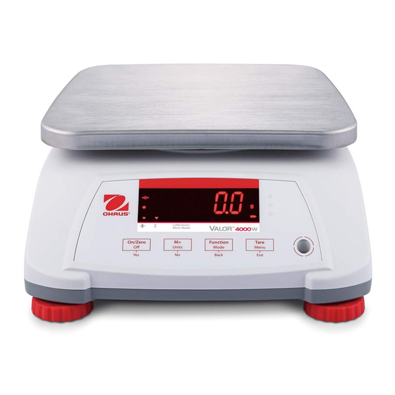 OHAUS Valor 4000W Serie Manuel D'instructions