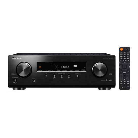 Pioneer VSX-534 Guide De Configuration Initiale