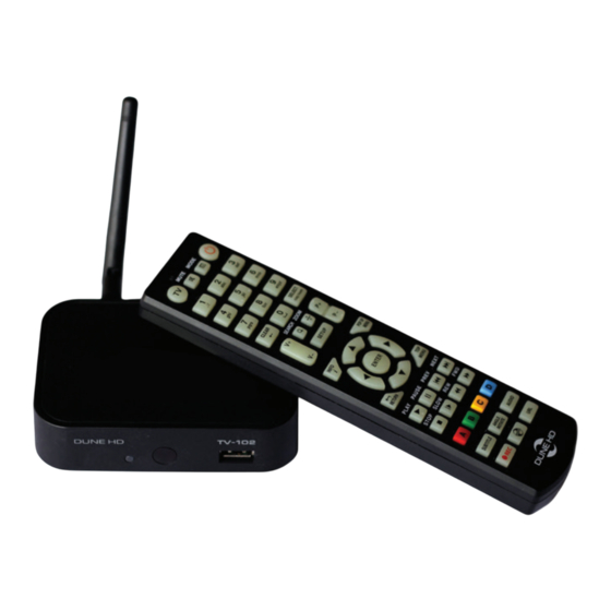 Dune HD K-Net TV 102 Guide D'installation