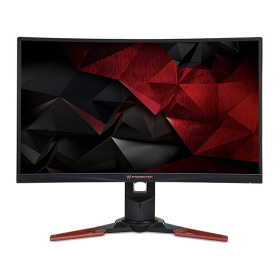 Acer PREDATOR Z271BMIPHZ Guide De L'utilisateur