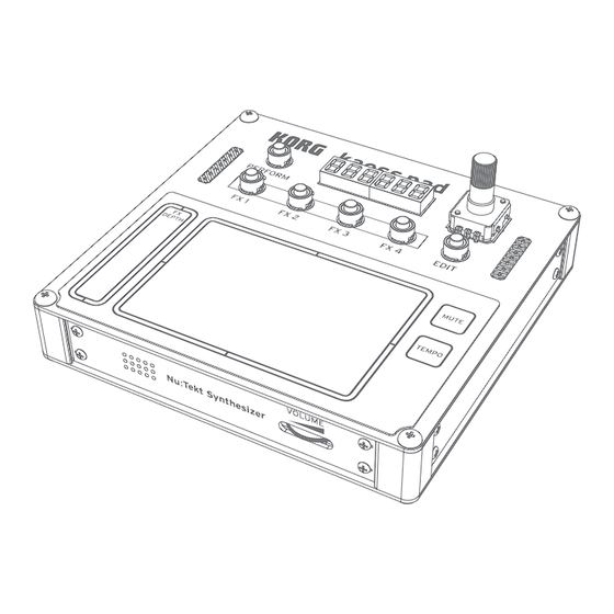 Korg Nu:Tekt NTS-3 Manuel D'utilisation