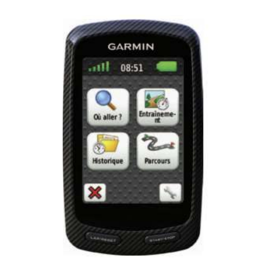 Garmin EDGE 800 Guide D'utilisation