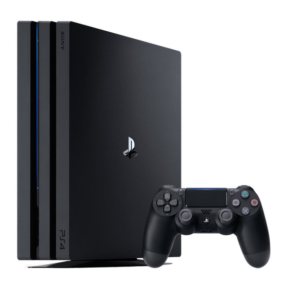 Sony PS4 Pro Guide De Mise En Route