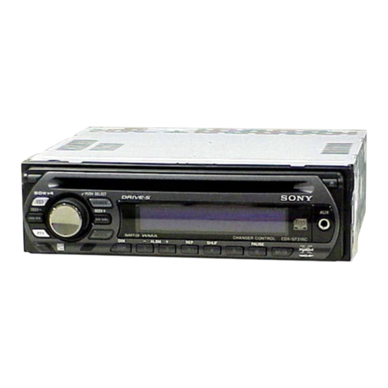 Sony CDX-GT315C Mode D'emploi