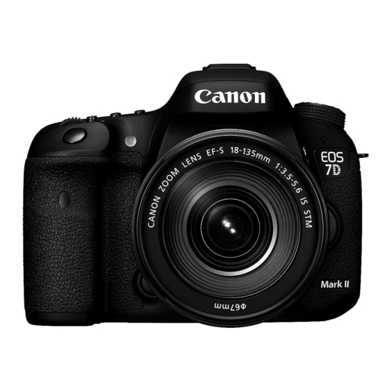 Canon EOS 7D Mark II G Mode D'emploi Simplifié