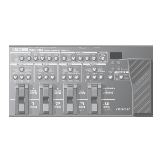 Boss ME-80 Mode D'emploi