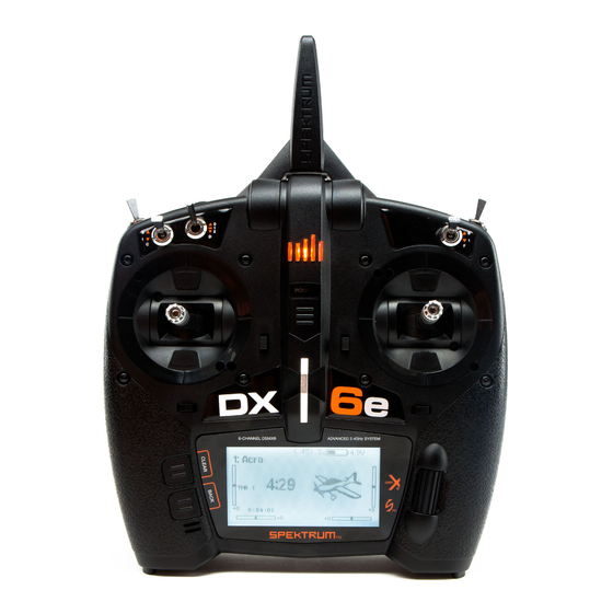 Horizon Hobby DX6e Mode D'emploi