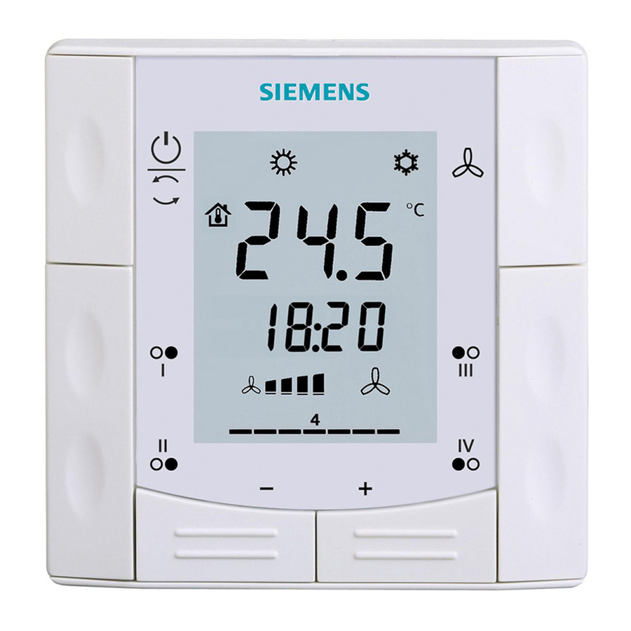 Siemens RDF301 Mode D'emploi