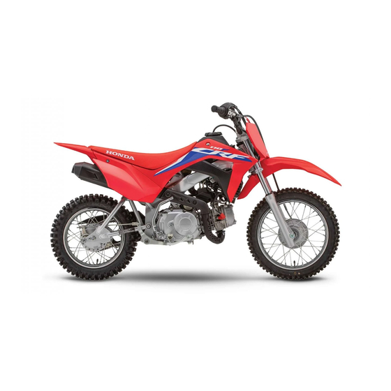 Honda CRF 2022 Serie Manuel Du Conducteur