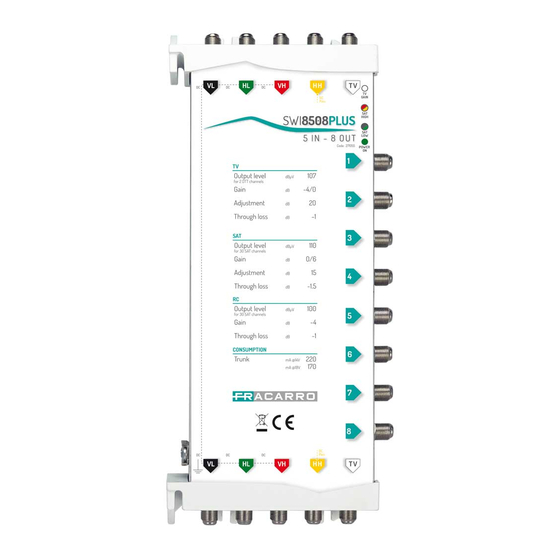 Fracarro SMART SWITCHLINE XS5+ Mode D'emploi