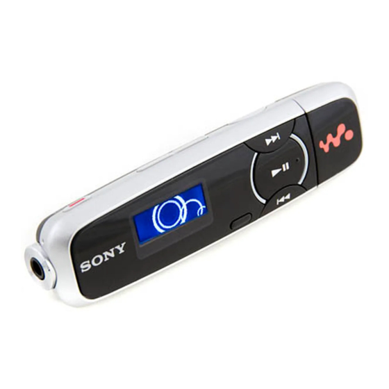 Sony Walkman NWZ-B133 Mode D'emploi