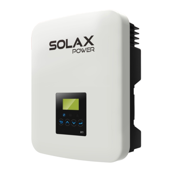 SolaX Power X1 Serie Guide D'installation Rapide