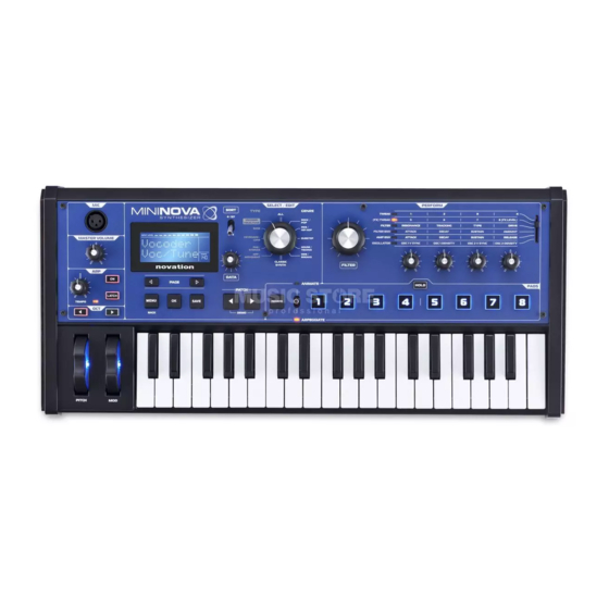 Novation Mininova Mode D'emploi