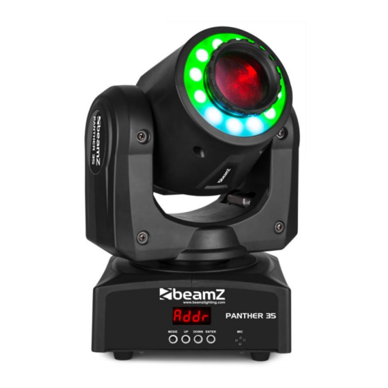 Beamz Panther 35 LED Spot Moving Head Manuel D'instructions