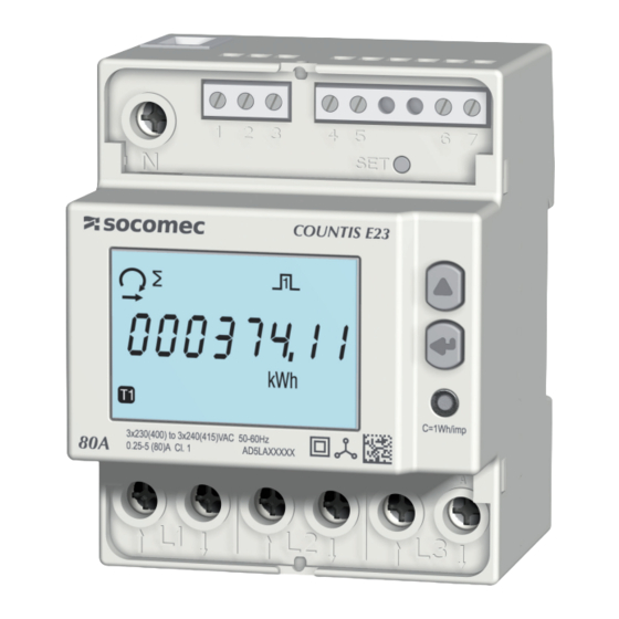 socomec COUNTIS E23 Manuel D'utilisation