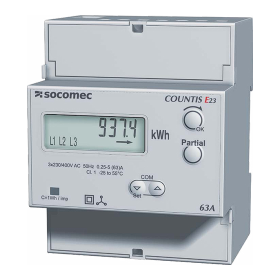 socomec COUNTIS E23 Notice D'utilisation