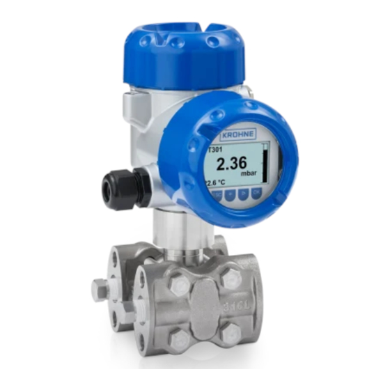 KROHNE OPTIBAR DP 7060 C Notice Technique