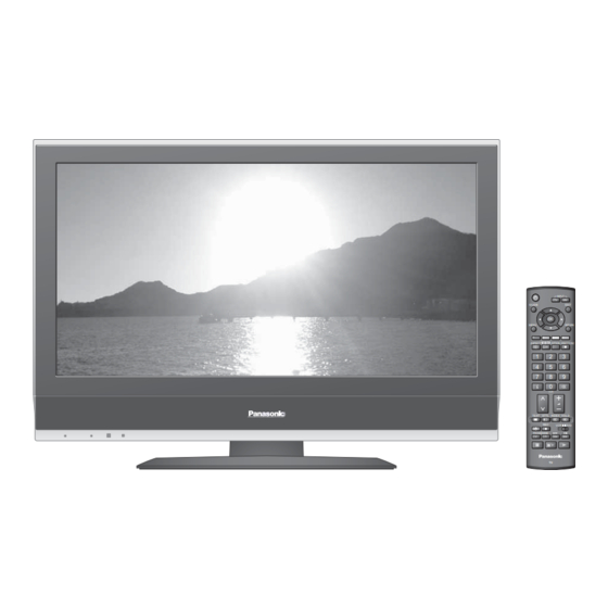 Panasonic VIERA TX-26LMD70F Mode D'emploi