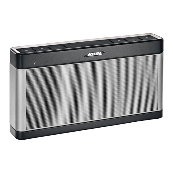 Bose SoundLink Bluetooth III Notice D'utilisation