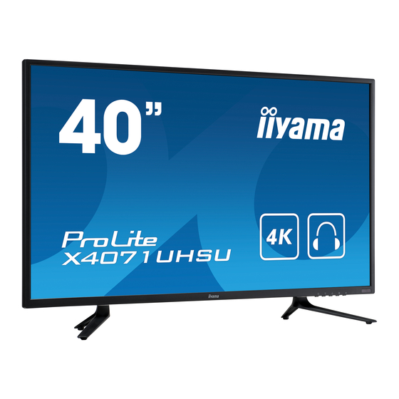 Iiyama ProLite X4071UHSU Mode D'emploi