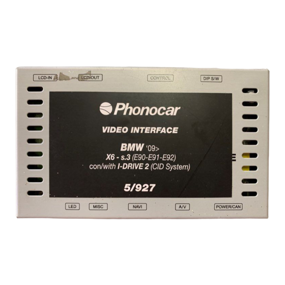 Phonocar 5/927 Instructions De Montage