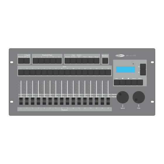 SHOWTEC SM-16/FX Manuel