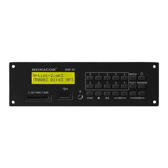 Monacor DMP-30 Mode D'emploi