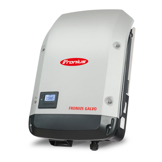 Fronius Galvo 1.5-1 Instructions D'installation