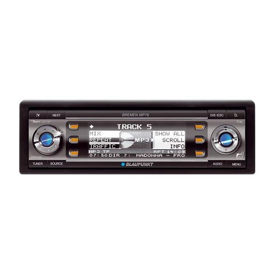 Blaupunkt Bremen MP76 Mode D'emploi