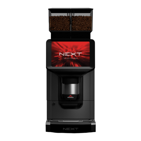 Egro NEXT Touch Coffee Mode D'emploi